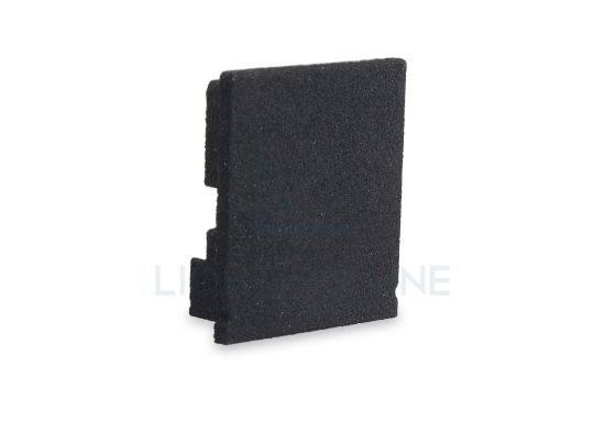 Image de Embout noir en plastique avec passe-câble pour profilé SL15-01 avec diffuseur haut