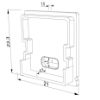 Image de Embout blanc en plastique avec passe-câble pour profilé SL15-01 avec diffuseur haut