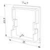 Image de Embout blanc en plastique avec passe-câble pour profilé SL15-01 avec diffuseur haut