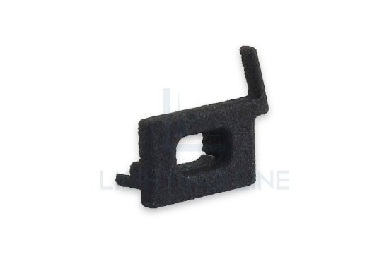 Image de Embout droit noir en plastique avec passe-câble pour profilé SL16-16 avec diffuseur haut