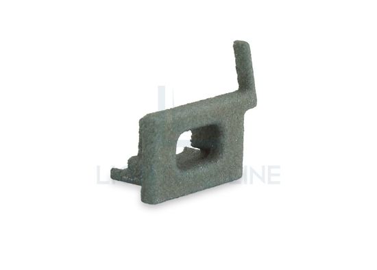 Image de Embout droit gris en plastique avec passe-câble pour profilé SL16-16 avec diffuseur haut