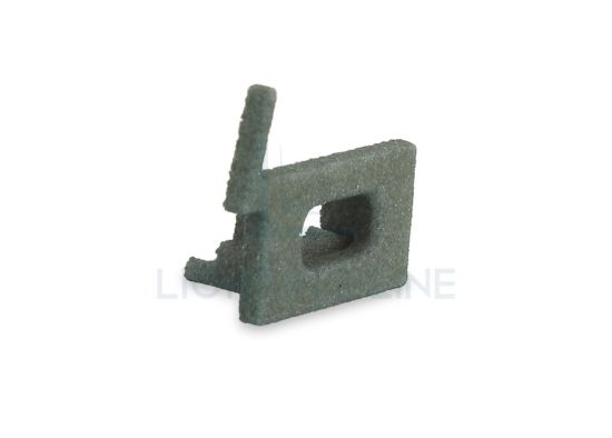 Image de Embout gauche gris en plastique avec passe-câble pour profilé SL16-16 avec diffuseur haut