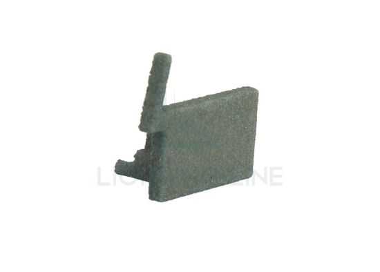 Image de Embout gauche gris en plastique avec passe-câble pour profilé SL16-16