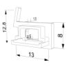 Image de Embout droit blanc en plastique avec passe-câble pour profilé SL16-16 avec diffuseur haut