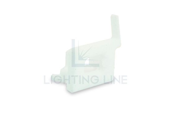 Image de Embout droit blanc en plastique avec passe-câble pour profilé SL16-16 avec diffuseur haut
