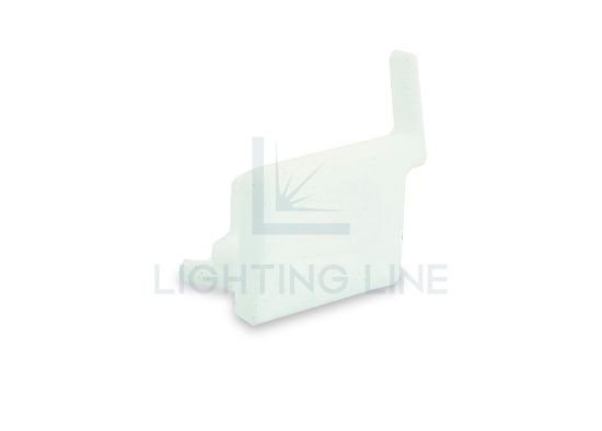 Image de Embout droit blanc en plastique avec passe-câble pour profilé SL16-16