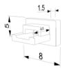 Image de Embout blanc en plastique pour profilé SL13-02