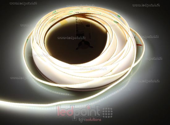 Image de Ruban led COB 5m blanc 4000K CRI Ra>93 384leds/m 24V 7W/m PCB 3mm
