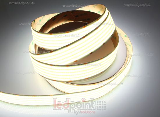 Image de Ruban led COB 5m blanc 4000K CRI Ra>93 1600leds/m 24V 40W/m PCB 3cm