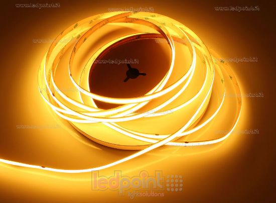 Image de Ruban led COB jaune 10m 480leds/m 24V 12W/m