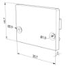 Image de Embout noir en plastique avec passe-câble pour profilé SL01-01 avec diffuseur bas