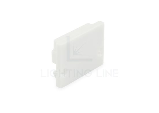 Image de Embout blanc en plastique avec passe-câble pour profilé SL01-01 avec diffuseur bas