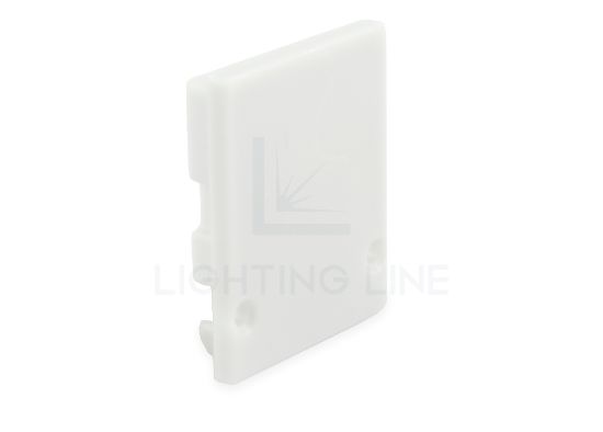 Image de Embout blanc en plastique avec passe-câble pour profilé SL01-01 avec diffuseur haut