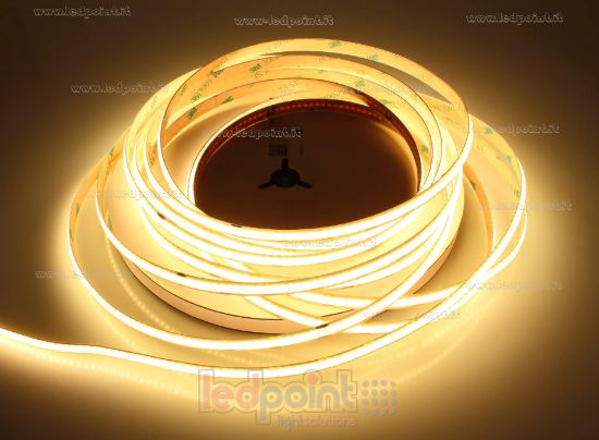 Image de Ruban led COB 10m CCT 2700-6500K CRI Ra>90 2 fils 600leds/m 24V 7,7W/m