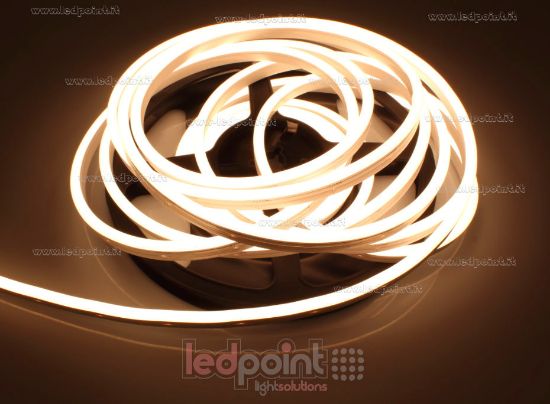 Image de Led Neon Flex 4x8,8mm blanc chaud 2700K 2835 24V 10W 180led/m IP65 10m