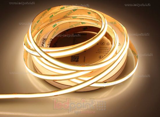 Image de Ruban led COB 5m blanc chaud 3000K CRI Ra>90 528leds/m 24V 15,5W/m
