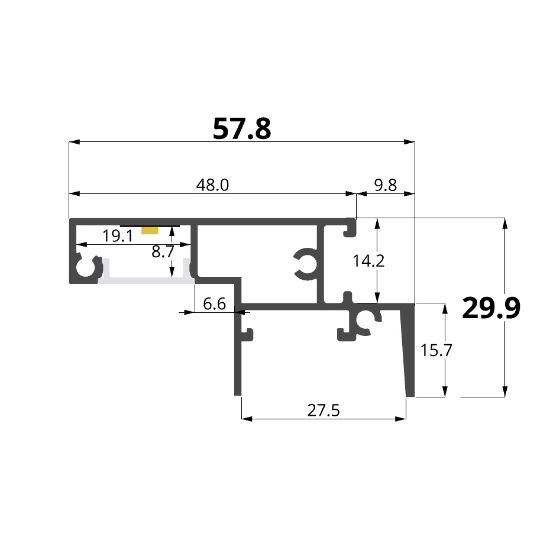 Image de Profilé en aluminium miroir