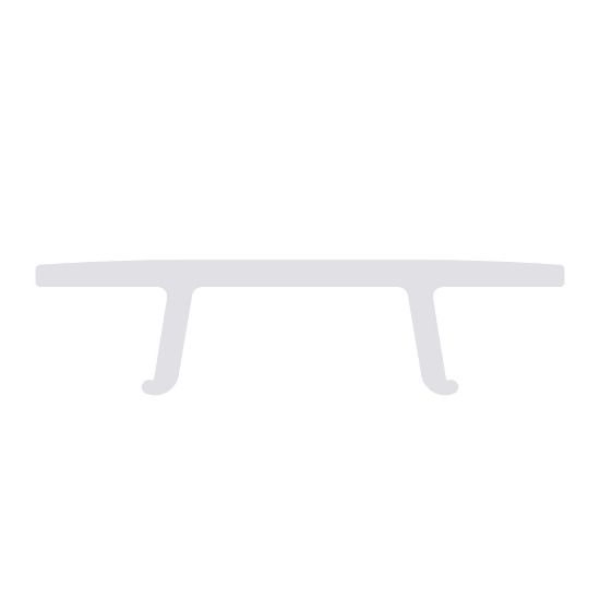 Image de Diffuseur opale avec ailettes pour profilés type LLP-XXXX-22-XX