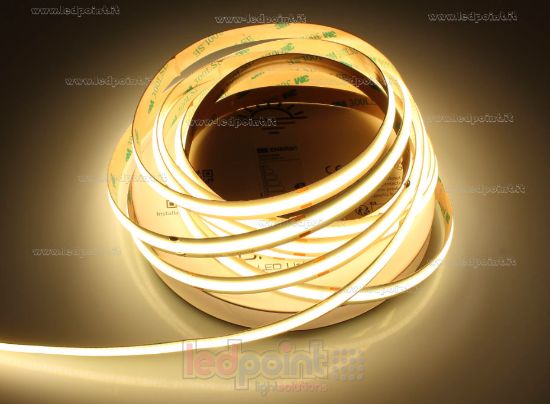 Image de Ruban led COB 5m blanc chaud 3000K CRI Ra>85 480leds/m 24V 16W/m 140lm/W