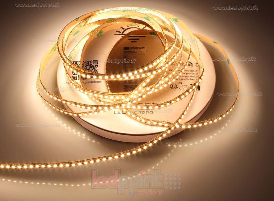 Image de Ruban led blanc chaud 5m 3000K 240leds/m 2216pro CRI Ra>90 24V 10,5W/m, PCB 5mm