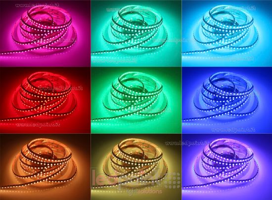 Image de Ruban led RGB 5m 120leds/m 3535 24V 23W/m, PCB 10mm
