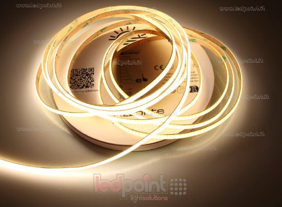 Image de Ruban led COB blanc chaud 5m 3000K CRI Ra>93 400led/m 12V PCB 5mm 10W/m