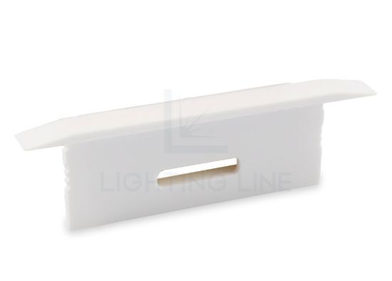 Image de Embout blanc bas pour profilé en aluminium encastrable RE04-07