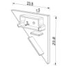 Image de Embout blanc gauche pour profilé en aluminium pour installation murale WL02-03