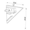 Image de Embout blanc droit pour profilé en aluminium pour installation murale WL02-03