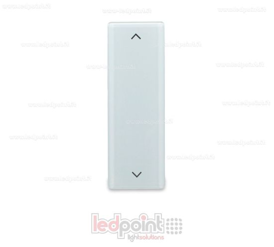 Image de Télécommande murale blanche en verre 86x28mm avec 2 boutons, 433Mhz