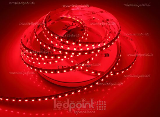 Image de Ruban led Rouge 5m 120leds/m Honglitronic 3528 24V 9,6W/m