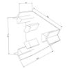 Image de Embout de connexion pour joindre plusieurs hexagones de profilé en aluminium de 26x36mm