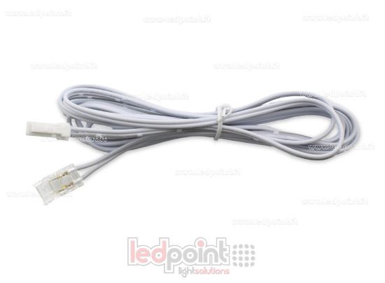Image de Connecteur transparent à 2 broches avec câble de 2m et sortie Dupont pour rubans LED et COB de 8mm de PCB