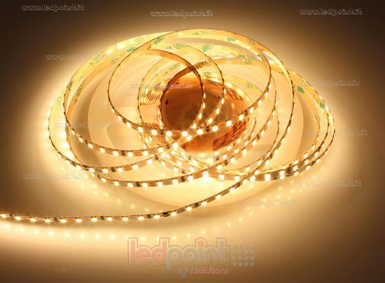 Image de Ruban led 5m blanc chaud 2700K 3step 2835 120led/m Honglitronic 12V 10W/m, PCB 5mm