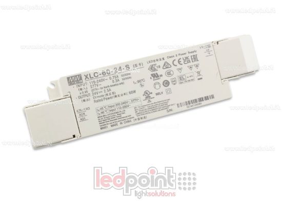 Image de Transformateur 60W 24V avec serre-câble Mean Well