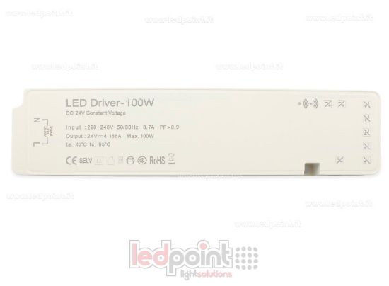 Image de Transformateur 100W 24V Slim avec bornier pour capteurs