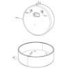 Image de Embout blanche en plastique pour profilé rond NE01-14 et NE02-15