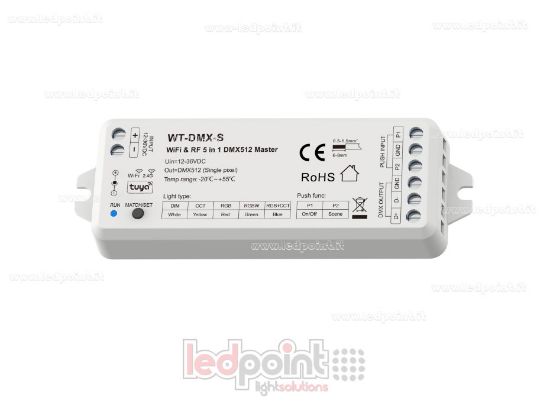Image de Maître Wi-Fi et RF 2,4 GHz 5 en 1 DMX512 12-36 V