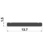 Image de Surface interne en aluminium 13,7x1,5mm pour profilés PR-SL09-12-S3, PR-SL10-13-S3, PR-RE07-12-S3, PRE-RE08-13-S3, PR-FL02-21-S2