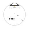 Image de Profilé en aluminium rond, diamètre 50mm, 2 mètres