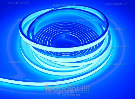 Image de Ruban led 5m bleu 2025 264leds/m 24V 12W/m, IP67 silicone solide blanche