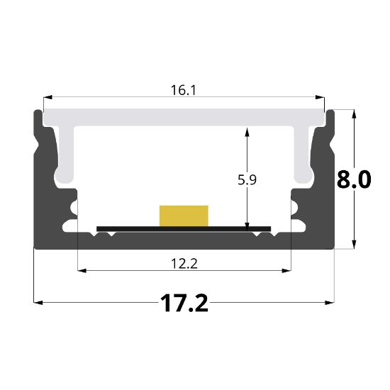 Image de Profilé en aluminium 17x8mm