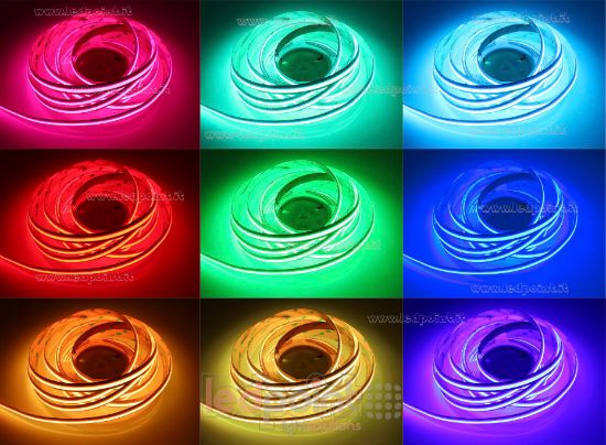 Image de Ruban led COB 5m RGB 1080leds/m 24V 14W/m PCB 12mm