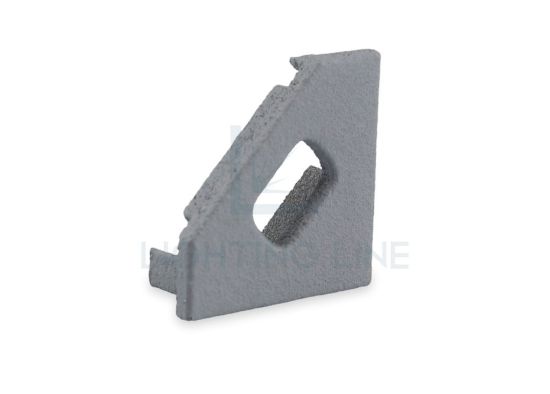 Image de Embout gris pour profilé angulaire AN07-03 avec passe-câble d'alimentation