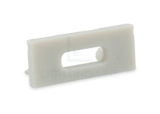 Image de Embout gris avec trou pour câble d'alimentation pour profil en aluminium SL17-03