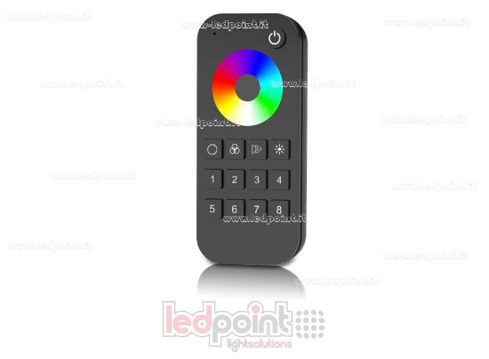 Image de Télécommande RGB/RGBW SPI, noire, mono-zone, RF2.4G