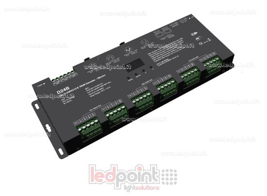 Image de Décodeur DMX512 24 canaux avec affichage OLED, 4A par canal, entrée 12-24V DC