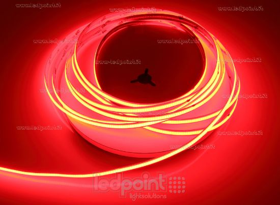 Image de Ruban led COB rouge 10m 480leds/m 24V 12W/m