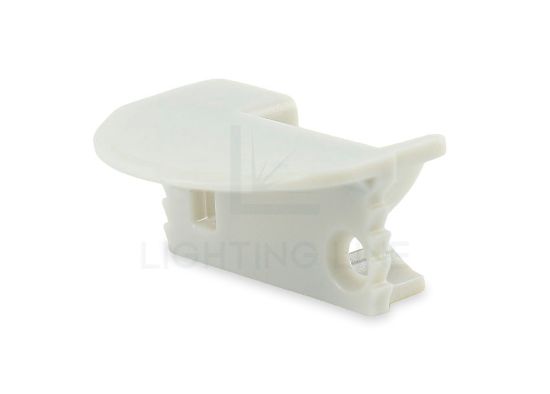 Image de Bouchon gris gauche arrondi pour profilé en aluminium à encastrer RE10-02