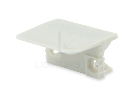 Image de Bouchon gris gauche carré pour profilé en aluminium à encastrer RE10-02